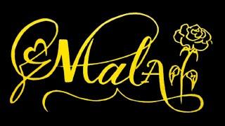 Mala Name Signature Calligraphy Status | How to Draw, Cursive Calligraphy with Cut Marker