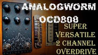 ANALOGWORM OD808 mk II - 2 OVERDRIVE PEDALS IN 1 [no talking] demo