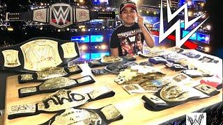 MY UPDATED WWE TOY CHAMPIONSHIP BELT COLLECTION AND FIRST AEW CHAMPIONSHIP BELT-JAMESAWESOMETV