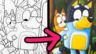 "CHILDRENS" Colouring Book Challenge: Professional Artist vs. Bluey Colouring Book