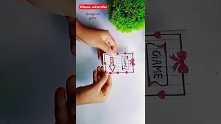 Handmade paper game #shorts #viral #youtubeshorts #beautifulartgallery