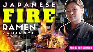 Behind the Counter at a Japanese Fire Ramen Shop in Tokyo