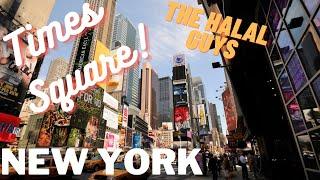 BrownTraveler at Times Square/ Best Halal food   NYC 4k travel Vlog#NYC