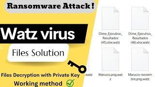 Watz Virus Solution | [.watz] files Decrypt & Removal Guide | Watz files Recovery