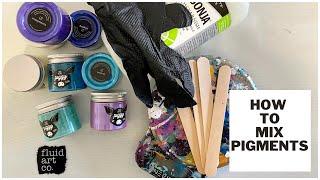 How to mix TLP Pigments to use with Acrylic Paints in Fluid Art 2x Dutch Pours Masse Art Studio #184