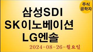 삼성SDI SK이노베이션 LG엔솔 주가전망 240826월