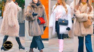 Fur Coats Outfits Inspiration Italian Trends and Style Classic Fashion in Winter +4 °C January 2025