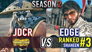 T8  JDCR (Heihachi) vs EDGE (#3 Ranked Shaheen)  Tekken 8 High Level Gameplay
