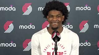 Scoot Henderson Media Availability | 2024 Media Day | Portland Trail Blazers