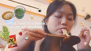 what i eat in a week  as an art student