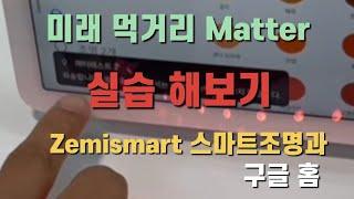 Zemismart 드라이버를 통한 글로벌 스마트홈 표준 매터 실습하기. 구글 홈 구글 네스트허브 2세대