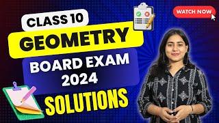 LIVE | Geometry Paper solutions | Class 10 SSC Board exam 2024 | Maharashtra Board @GalaxyofMaths