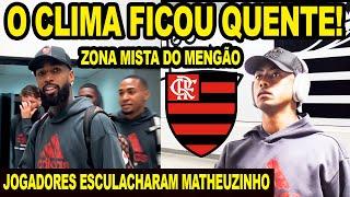 JOGADORES DO FLAMENGO ESCULACHARAM MATHEUZINHO! O CLIMA FICOU QUENTE! BH SAIU CHORANDO! ZONA MISTA