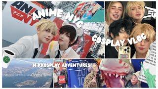 Come with me to Anime NYC  New York City Cosplay vlog and Cosplayer booth Meet n greet