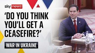 Sky News asks US Secretary of State if he’ll secure Ukraine ceasefire