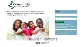 Welcome to the Community Health Options Provider Portal