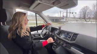 POV‍️BUSINESS STYLE BLONDIE DRIVING MANUAL VAN️ASMR REVERSE AND REVVINGCAR GIRL ANA ON WHEELS