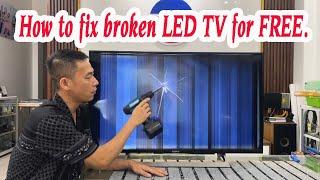 How to fix a broken LED TV for FREE and give it a second life | LED TV Repair