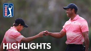 Tiger and Charlie Woods shoot 13-under 59 | Round 1 | PNC Championship | 2022