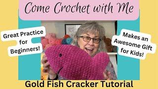 Come Crochet with Me a Gold Fish Cracker Pillow