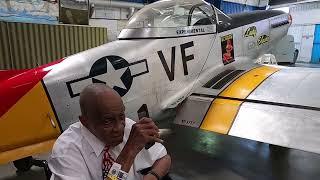 Tuskegee Airman Otis Cowley's visit to Tomorrow's Aeronautical Museum in Compton