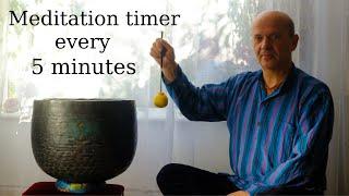 Meditation Timer Low frequency Temple Bell sounds every 5 minutes for 30 minutes