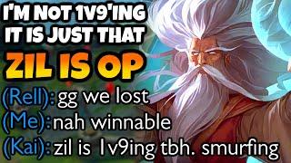 My teammate said I 1v9'd this game as Zilean Mid. She doesn't know he is just hidden OP