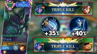 GLOBAL ZHASK ULTIMATE TRUE DAMAGE  BUILD 2025 !!  ( must try ) Build Top 1 Global Zhask ~ MLBB