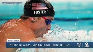 Sycamore alum Carson Foster wins bronze medal for 400m individual medley at Olymypics