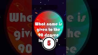 What is the name given to the 90 degree latitude ?