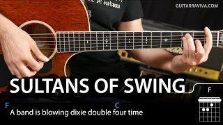 How To Play Sultans of Swing on guitar tutorial (easy lesson chords)