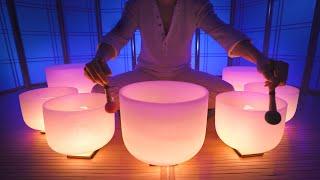 Before Bed Sleep Music | Soft crystal singing bowls