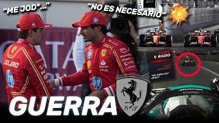 ¡¡EXPLOTA la GUERRA ENTRE LECLERC y SAINZ en FERRARI!!