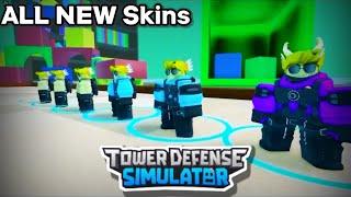 ALL New Skins In v1.26.0 || Tower Defense Simulator (ROBLOX)