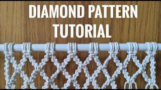 MACRAME TUTORIAL | DIAMOND PATTERN | CRISS CROSS DESIGN