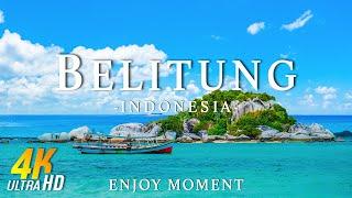 Belitung Island 4K Drone Nature Film - Calming Piano Music - Natural Landscape - 4K Video Ultra HD