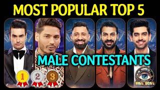 Bigg Boss 18 | TOP 5 Popular MALE Contestant | Digvijay Ki Entry, VIVIAN VS RAJAT