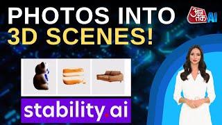 Stability AI Creates 3D Scenes from Photos | AajTak AI | AI Anchor Sana