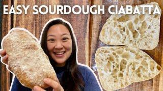 Easy Sourdough Ciabatta Recipe | Sourdough Discard Recipe