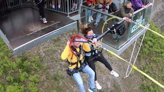 Extreme swing in Queenstown New Zealand (Nevis Swing)