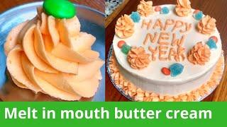 Buttercream frosting | easy icing recipe for orange cake decorating ideas