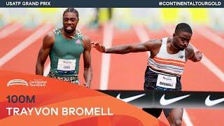 Travon Bromell holds off Noah Lyles in Eugene | USATF Grand Prix Continental Tour Gold