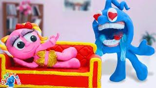 Clay Mixer Français | Blue veut passer une nuit de folie avec Pinky | Dessin animé français