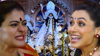 Kajol And Rani Mukherjee At North Bombay Sarbojanin Durga Puja 2024