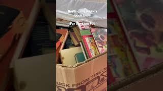 Sorting my weekly book buys for profitable books to send to Amazon FBA #amazonfba #fbaseller