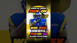 TNF NFL Picks for Rams vs 49ers TO WIN 25X | Underdog PICK EM | Promo Code SEEK #underdogpicks