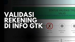 Cara Validasi Rekening Di Info GTK 2025