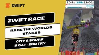 Zwift Racing Race The Worlds - Stage 5 City and Sgurr - B Cat