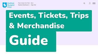 Events, tickets, trips and merchandise setup guide