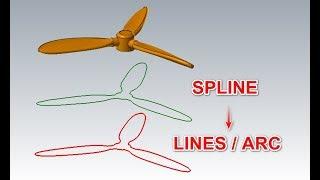 Mastercam tip: Another way to convert Spline to Lines and Arcs